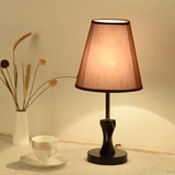 现代简约床头木质台灯美式复古北欧卧室客厅书房温馨LED灯具灯饰