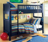 上海品牌畅销美式全实木环保儿童高架床 双层床 高低儿童床定制