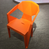 成人加厚塑料椅子靠背扶手餐椅家用塑胶办公会议椅 沙滩椅休闲椅