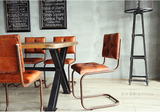美式乡村风格 铁艺复古餐椅靠背椅子咖啡椅休闲椅工业复古家具