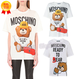 正品代购MOSCHINO/莫斯奇诺 16春夏新款泰迪熊印花短袖小熊T恤女