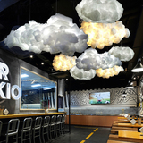 创意艺术装饰漂浮云朵吊灯酒店餐厅商场工程灯现代简约蚕丝白云灯