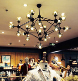 北欧创意个性吊灯 复古铁艺玻璃灯 客厅灯具服装店装饰灯网吧灯饰