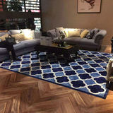 欧式时尚格子客厅沙发地毯简约茶几地毯长方形卧室满铺加厚定制