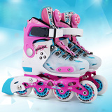 劲道平花鞋溜冰鞋儿童可调直排轮 轮滑鞋旱冰专利鞋男女 新年礼物