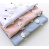 夏季韩版新款小清新立体花朵圆领短袖T恤百搭显瘦甜美刺绣上衣