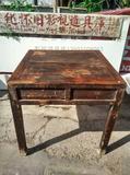老物件 老桌子 八仙桌双屉 纯实木桌子 道具出租出售 老货旧货