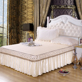 欧式蕾丝床裙夹棉加厚床罩床笠单件床套纯色床盖1.51.8 2.0米包邮