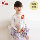 【晓希】2016新款童装秋装儿童女童毛衣针织衫半身裙两件套套装