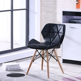 宜家伊姆斯椅皮革简约现代餐椅接待椅电脑椅展会椅设计师创意椅子