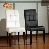 实木餐椅 现代简约家用休闲软包靠背围椅洽谈桌木椅凳子欧式餐椅