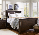 全实木简约大气桦木床 红橡木床 美式复古床定制 原木卧室家具
