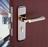 室内门锁欧式实木卧室套装门锁简约房门锁双舌门锁三件套把手锁具