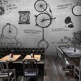 欧式怀旧复古工业风水泥墙壁纸餐厅酒吧KTV工装背景墙纸大型壁画