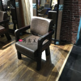 厂家直销新款美发椅发廊理发店专业理发椅子复古实木美发椅子