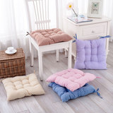 九只猫彩色简约椅子垫 馒头垫地板坐垫纯色布艺加厚加大餐椅坐垫
