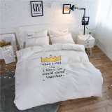 水洗棉床上用品纯棉四件套卡通粉色公主全棉被套床单1.5m1.8米床