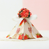 喜事工坊—成品喜糖盒子创意三角婚礼喜糖盒含糖婚庆回礼品盒子