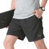 李宁运动短裤男2016年夏季新款男士休闲速干透气五分跑步健身短裤