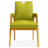 现代简约餐椅餐厅实木椅布艺餐凳休闲椅书椅咖啡椅绿色灰色有扶手