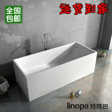 独立式 家用普通浴缸环保人造石浴缸Li607全国包邮1.58~1.8米浴缸