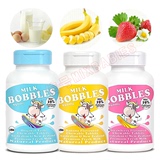 澳洲代购Milk Bobbles儿童 高钙牛奶片补钙片香蕉草莓原味180粒