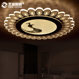 LED吸顶灯圆形主卧室灯温馨简约现代房间餐厅灯创意超薄亚克力灯