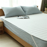 可水洗床垫保护垫白色床褥防滑1.5米1.8米床保护垫带固定带外贸