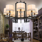 创意个性吊灯客厅餐厅LED吸顶灯中式复古木艺灯简约羊皮卧室灯具