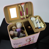 韩国专业化妆包手提化妆品收纳包收纳箱 便携带隔断化妆盒 化妆箱