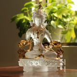 禅悦佛艺 密宗佛像 金刚萨埵琉璃佛像 藏传佛教用品 贴金款高22cm