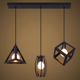 北欧吊灯创意个性几何铁艺现代简约小吊灯单头酒吧台餐厅灯工业风