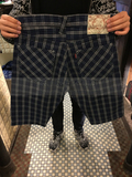 日本代购直邮 EVISU 7550福神粗细条纹休闲短裤 默认小白M