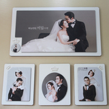 韩式婚纱照照片水晶相框挂墙制作欧式创意组合摆台定制大画框定做