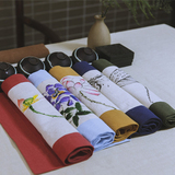 桌旗现代中式新古典棉麻禅意布艺麻布茶席茶盘垫桌布 可定制
