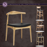 工厂直销牛角椅咖啡厅桌椅组合Ychair椅欧式实木餐椅靠背椅休闲椅