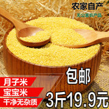 【天天特价】黄小米2015新米 农家自产杂粮小黄米 宝宝月子米3斤