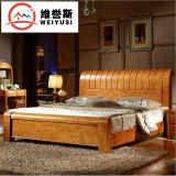 实木床 全实木床双人床现代中式家具1.5米1.8米储物高箱床橡木床