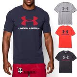 UA安德玛正品Charged Cotton男款运动大Logo健身休闲训练短袖T恤