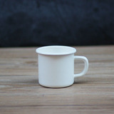日本尾单加厚搪瓷水杯 牛奶杯马克杯儿童水杯咖啡杯