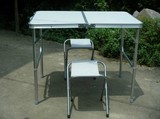 户外广告宣传铝合金折叠桌子 自驾游便携式桌椅套装 烧烤野餐桌子