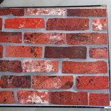 砖纹壁纸 仿古红砖墙纸 中式红色砖头墙砖壁纸 饭店美发壁纸 个性