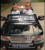 贝瑞佳双座儿童电动车亲子遥控车超大四轮汽车双人座路虎奔驰童车