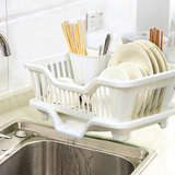 大号厨房置物架橱柜整理架滴水碗架赠漏斗塑料多用碗碟收纳沥水架