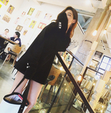 2016夏季新款INS卫衣女韩国字母印花上衣超长袖子复古外套套头衫
