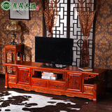 中式住宅家具明清古典仿红木罗马电视柜榆木实木客厅电视矮柜特价
