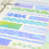 日本正品MW星空手账标签装饰可爱贴纸DIY相册记事手帐纸画单张入