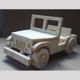 玩具车木质工艺品车模型实木汽车工艺品车儿童玩具实木玩具吉普车