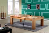 家用多功能实木雕刻台球桌/迷你乒乓桌二合一桌球台/餐桌会议桌