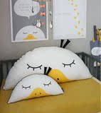 韩国jumine韩国儿童房婴儿床鸭子笑脸半圆靠枕抱枕头腰枕安抚玩偶